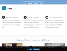 Tablet Screenshot of isleep.dk
